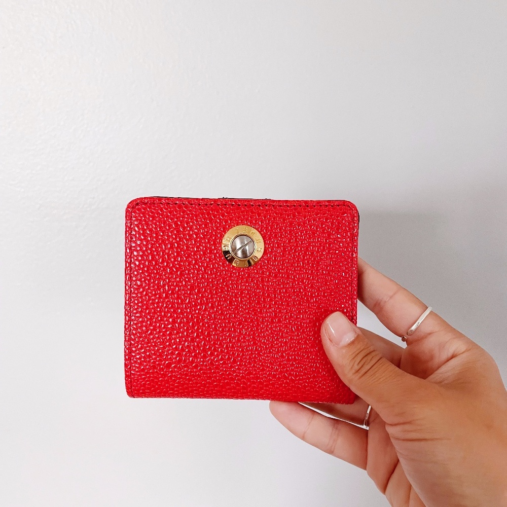 Henri Bendel Pebbled Leather Snap Wallet